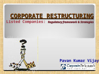 Page 1: Corporate Restructuring Listed Companies Regulatory Framework & Strategies